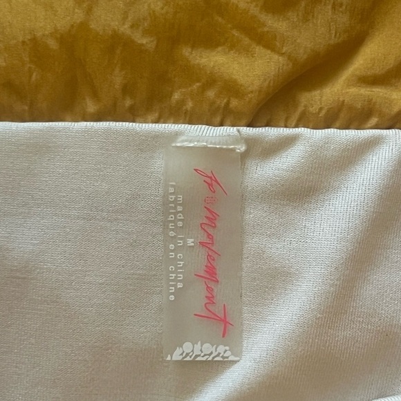 Free People Women's Mustard Athletic Running Shorts - Picture 3 of 3